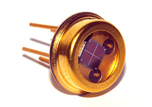 custom quad detector or quadrant silicon photodiode detector