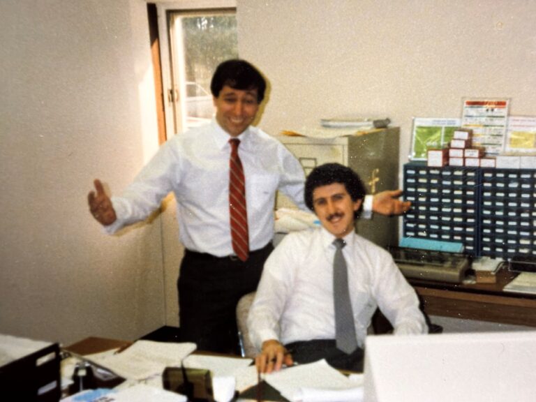 Mark and Vinnie 1985 - iPhone snapshot